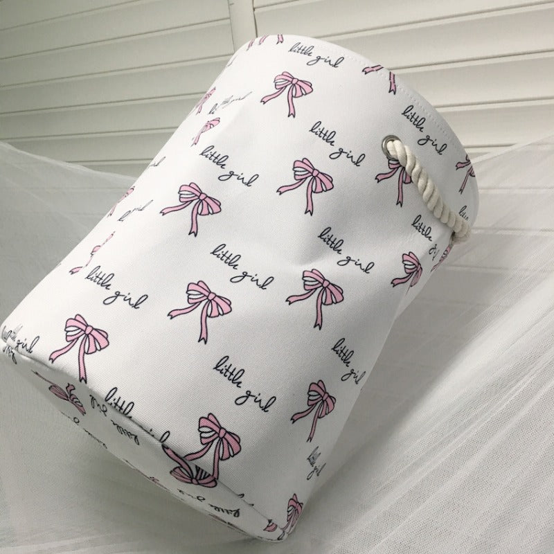 Wholesale Ballet Shoes Bow Girl Canvas Storage Basket